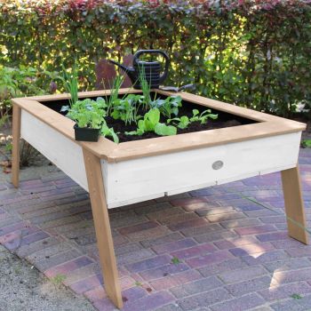 Table enfant multifonction Linda en bois marron et blanc dès 3 ans d'Axi